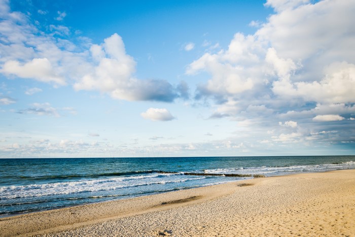 Baltic Sea Zelenogradsk Russia Coast Beach Sky Clouds
