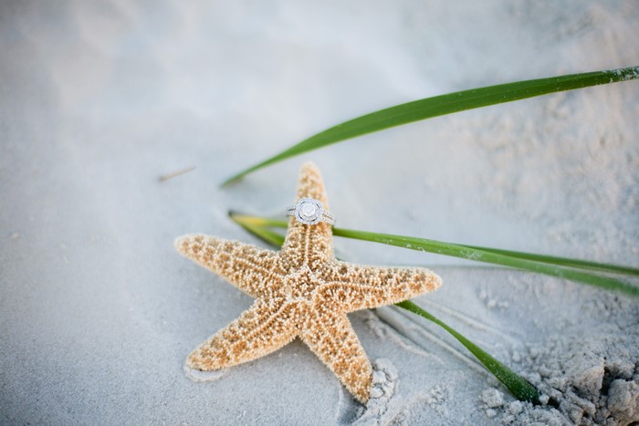 4K Starfish with Ring on Sand