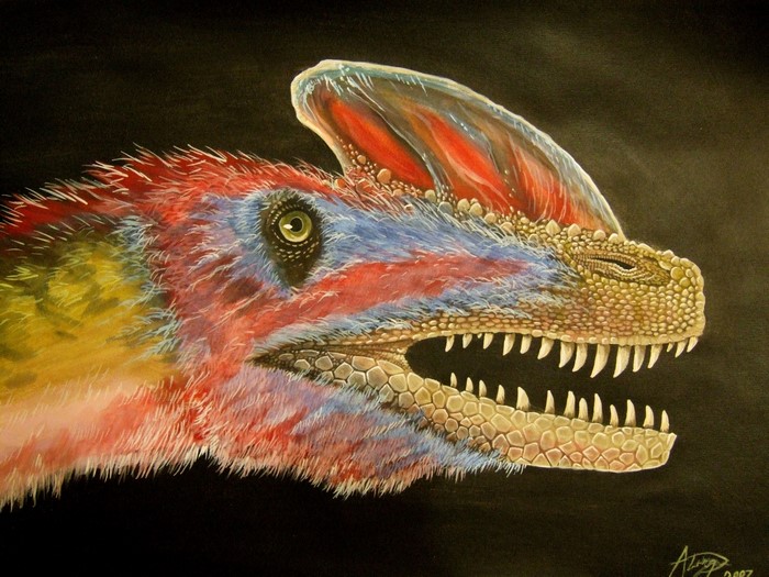 Guanlong wucaii dinosaur head by Alexander Lovegrove