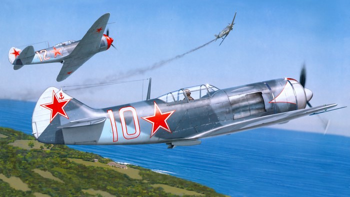 Lavochkin La-7 Fighter Airplanes in Combat