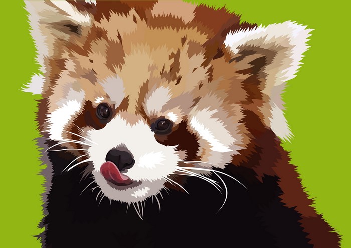 Red Panda Vector Graphic