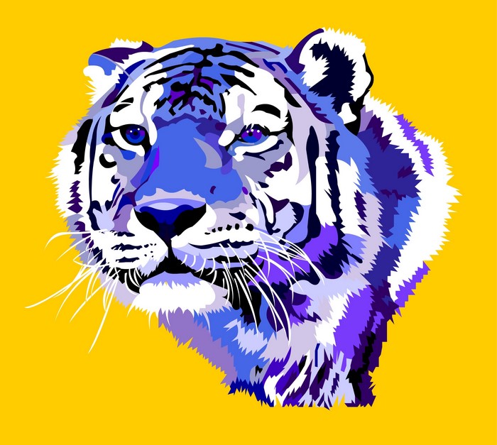 Vector art of a tiger's face