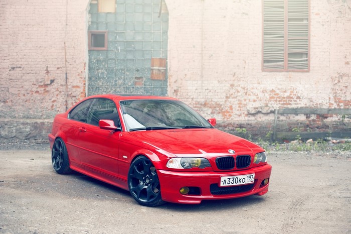 Red BMW E46 Coupe