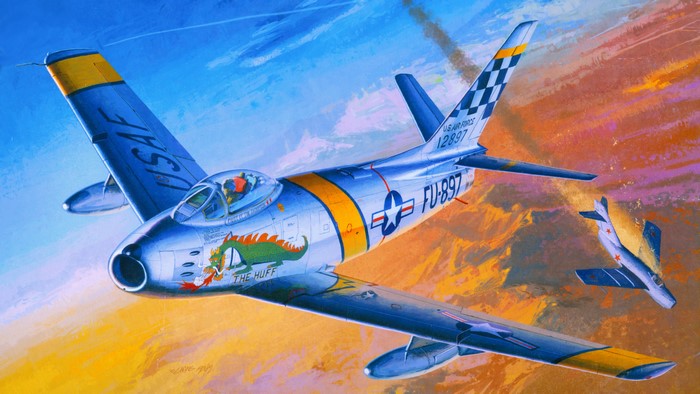 F-86F "The Huff" in aerial combat