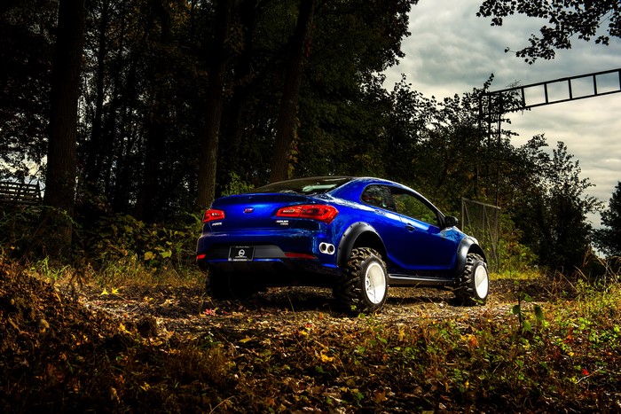 2015 Kia Forte Koup Mud Bogger in Autumn Forest