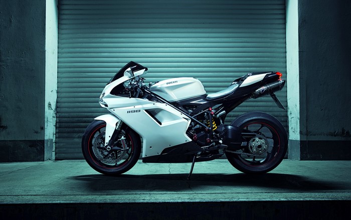 White Ducati 1198 Italian Superbike
