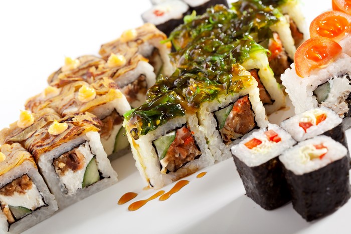 Assortment of Sushi Rolls