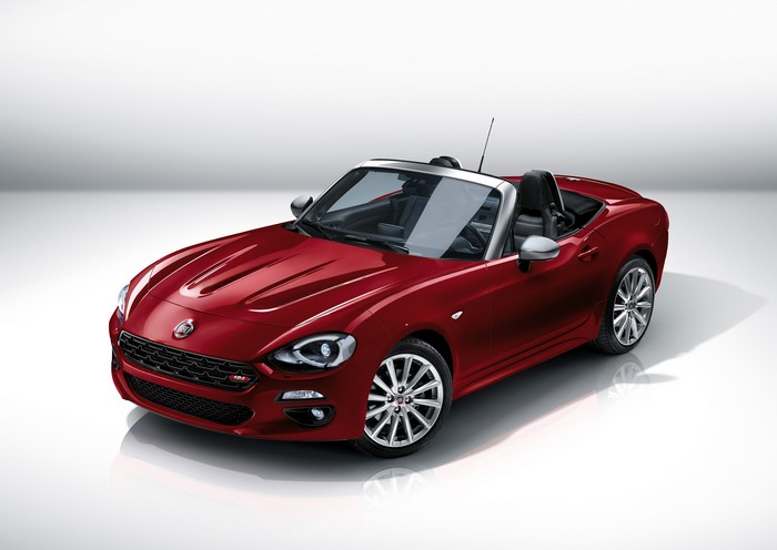Red Fiat 124 Spider Cabriolet