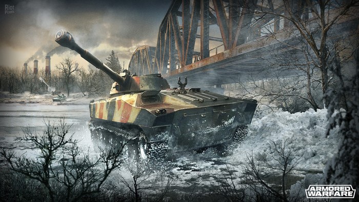 Armored Warfare tank in a snowy landscape
