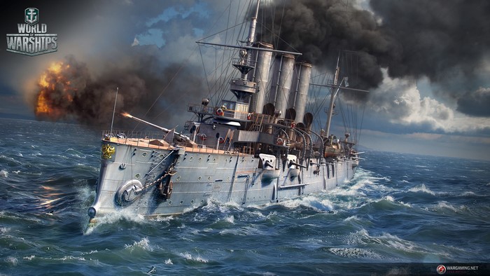 Diana from World of Warships firing