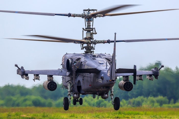 Kamov Ka-52 helicopter in flight