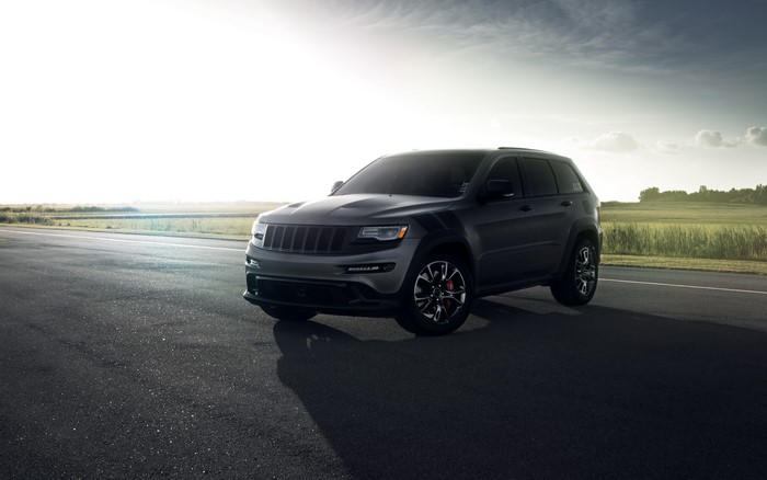 4K Jeep Grand Cherokee on Asphalt Road