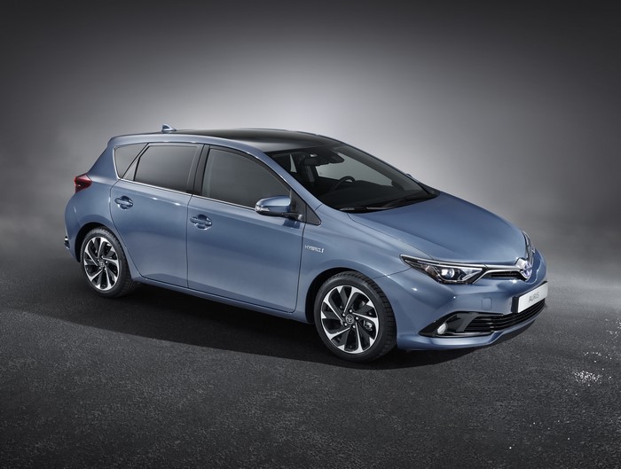 Blue Toyota Auris Hybrid Hatchback