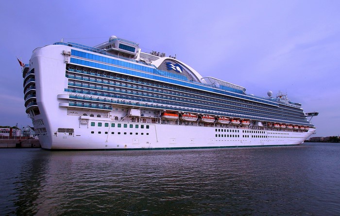 Princess Cruise Liner docked in a harbor
