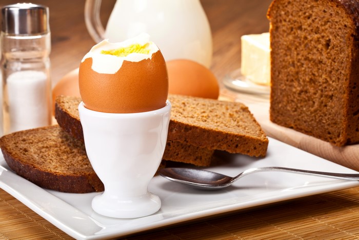 Boiled Egg with Bread and Butter