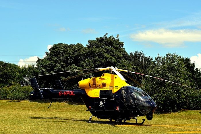 Police Helicopter G-HPOL on Grass