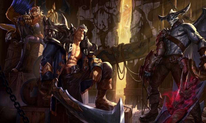4K Corsair Quinn, Sea Hunter Aatrox, Admiral Garen from League of Legends