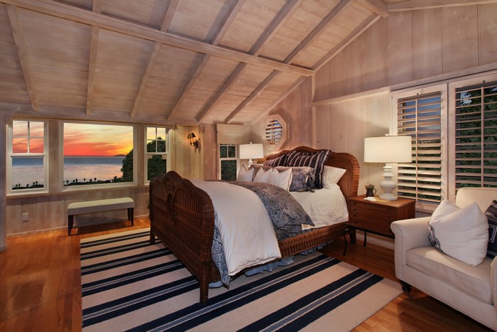 Bedroom with Ocean View at Sunset