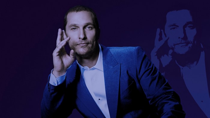 Matthew McConaughey in a blue suit