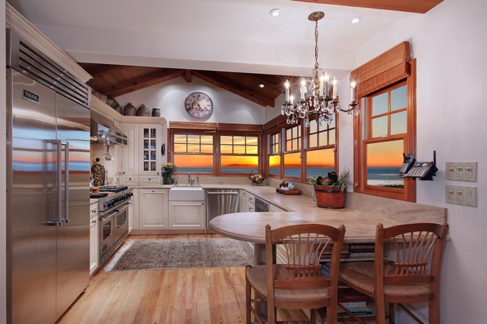 Kitchen with Ocean View at Sunset