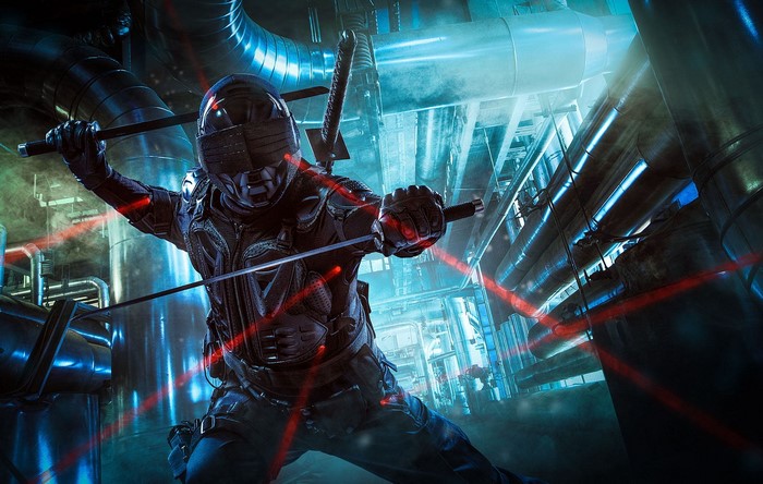 Snake Eyes from G.I. Joe: The Rise of Cobra with swords