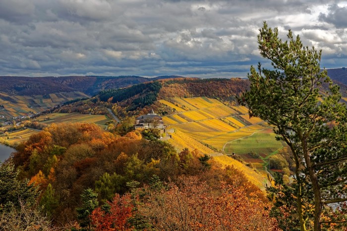 4K Autumn Scenery of Marienburg Fields and Forests in Germany