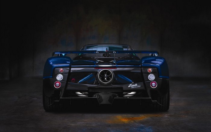 Pagani Zonda Tricolore hypercar rear view