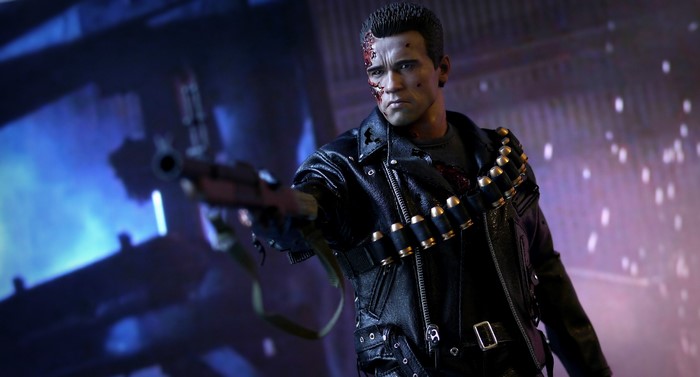T-800 from The Terminator holding a shotgun