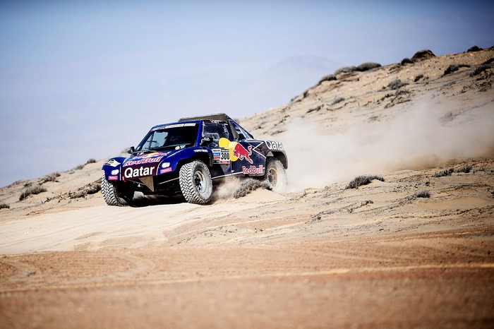 Red Bull Qatar Rally Buggy in Desert