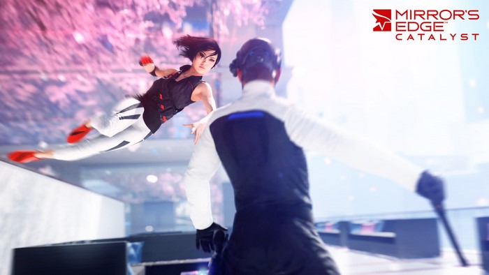 Faith Connors from Mirror's Edge Catalyst jumping