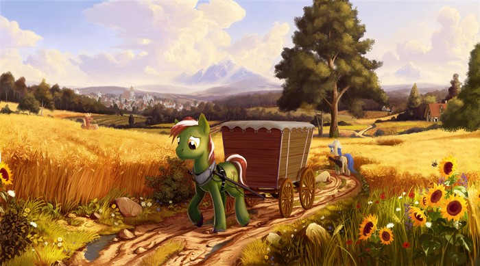 My Little Pony characters in a field