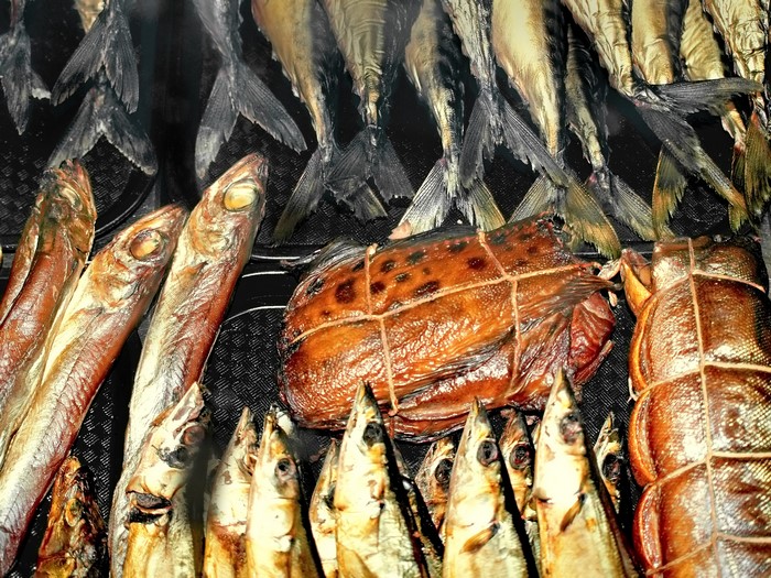 Smoked fish assortment