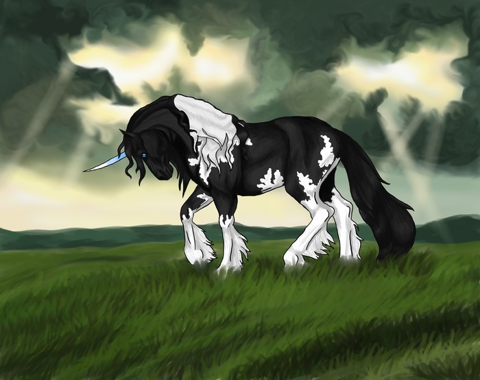 Unicorn horse painting art