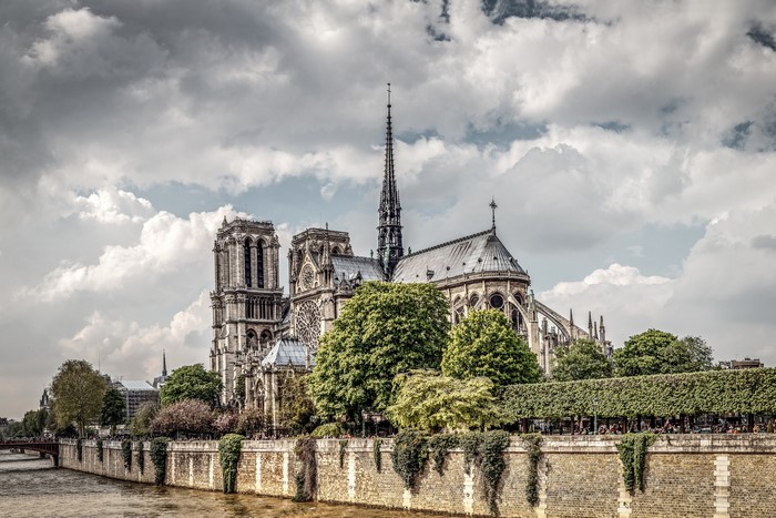 Notre Dame Cathedral on the Seine River in Paris