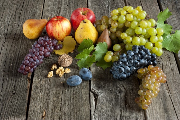 4K Fruit Assortment on Wood Planks