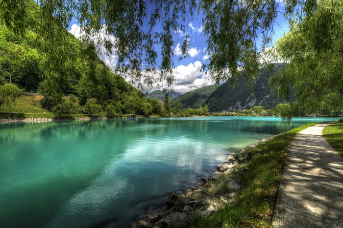 Most na Soci, Slovenia, River and Mountains