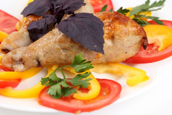 Roast Chicken with Tomatoes and Peppers