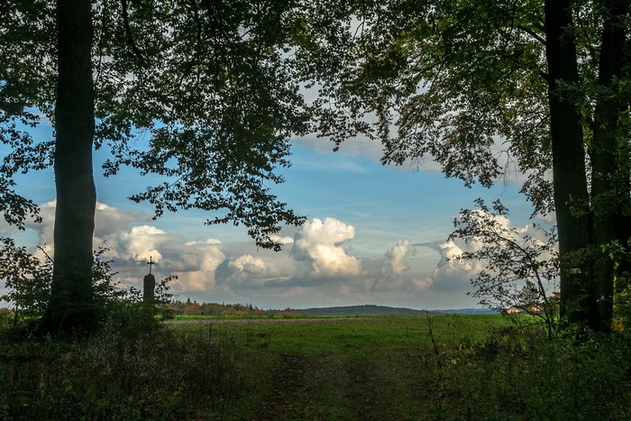 Cross on a hill in Bavaria, Germany