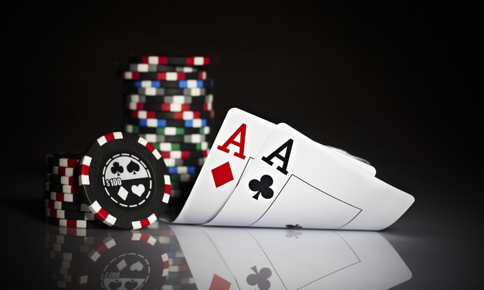 Two Aces and Poker Chips