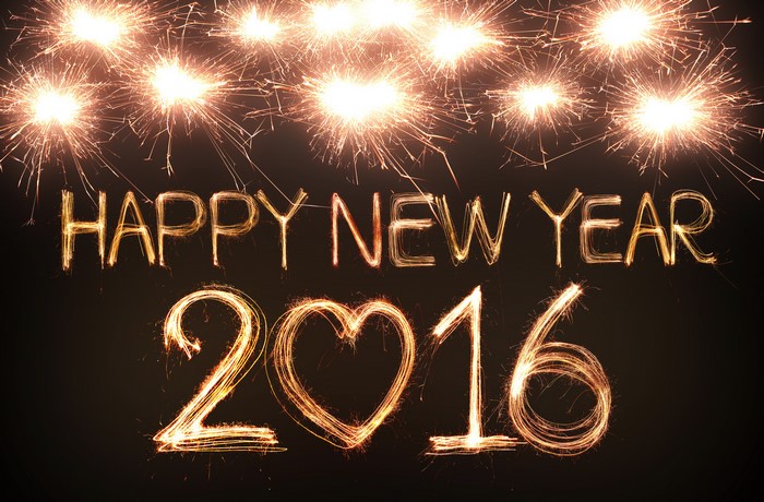 Happy New Year 2016 Sparklers