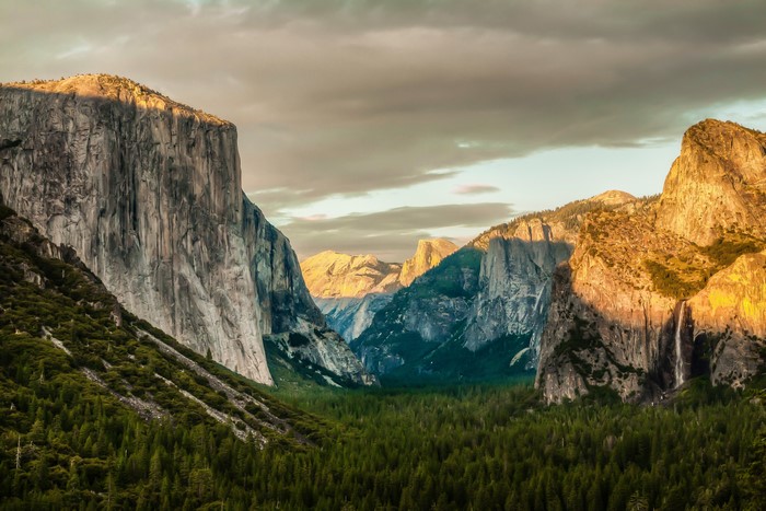 Yosemite National Park Scenery with Mountains and Forest