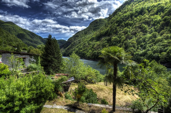 River Verzasca Ticino, Switzerland Mountains Forests HDR