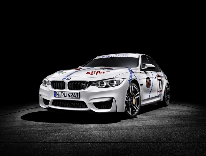 White BMW M3 F80 with racing livery