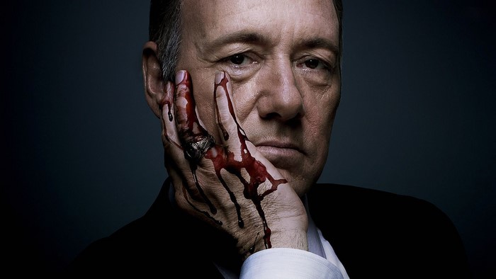 Francis Underwood from House of Cards with bloody hand