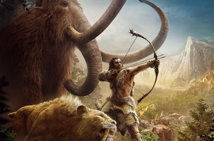 Far Cry Primal: Mammoth, Saber-toothed Cat, and Archer