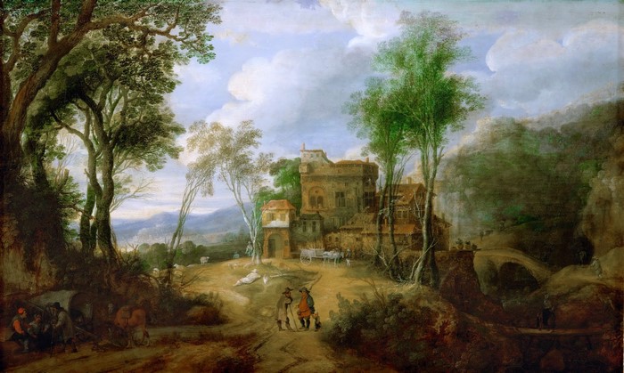 Mountain Landscape with Castle by Peeter Snayers