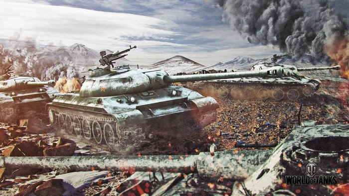 World of Tanks battle scene