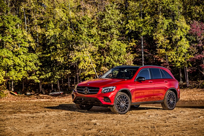 Red Mercedes-Benz AMG GLC-Class X253