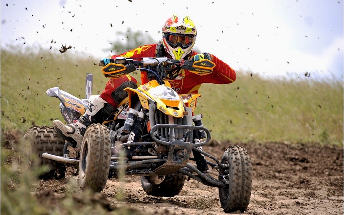 Rider on a quad bike in a race