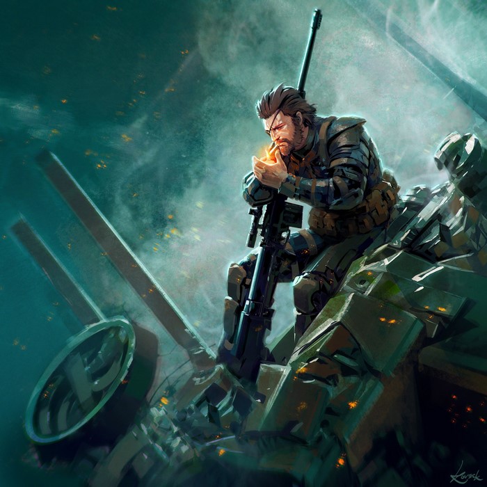Big Boss from Metal Gear The Phantom Pain with Sniper Rifle